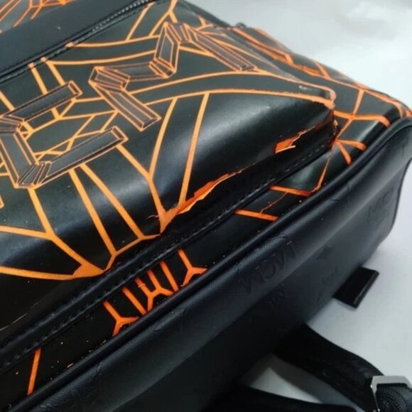 356386BT (S6) MCM Backpack Bag Black PVC main image 5